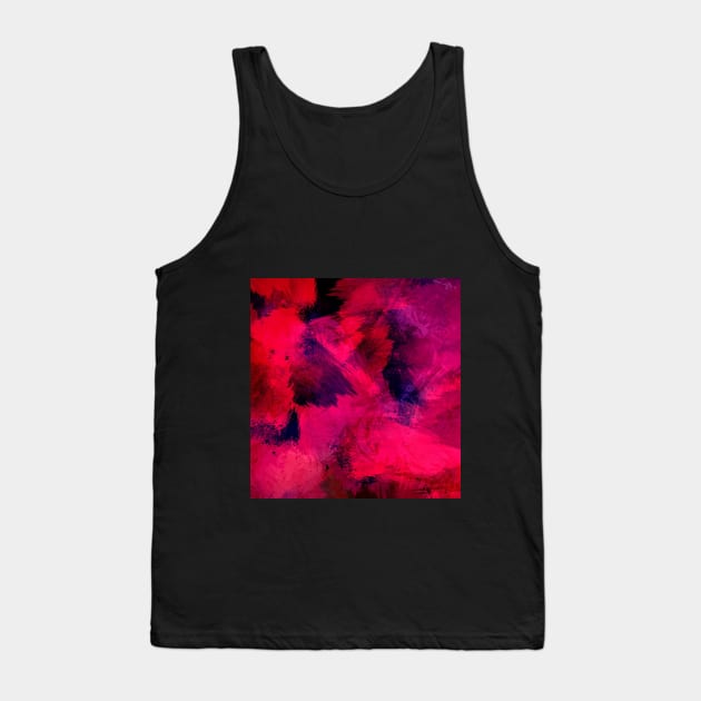Red Strokes Design Tank Top by Honeynandal